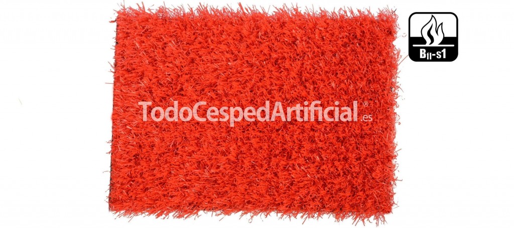cesped artificial color rojo
